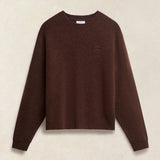 Percival White Glove Boxy Crew Neck Jumper Mohair In Espresso