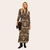 ba&sh Zonoa Patterned Dress In Black