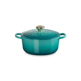 Le Creuset Cast Iron Round Casserole In Bleu Riviera - 4.2L
