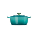 Le Creuset Cast Iron Round Casserole In Bleu Riviera - 4.2L