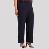 Estelle Sofia Pink Stripe Trousers In Navy