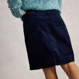 White Stuff Tia Cord Knee Length Skirt In Navy