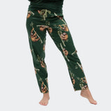Cyberjammies Ember Sloth Print Pyjama Bottoms In Dark Green