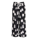 Cyberjammies Polar Bear Print Wide-Leg Pyjama Bottoms In Black
