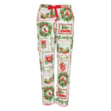 Cyberjammies Christmas Postcard Print Pyjama Bottoms In Red