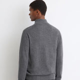 Reiss Prince Cashmere Funnel-Neck Jumper In Mid Grey Melange