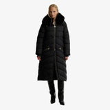 Barbour International Cyrus Longline Puffer Jacket In Black