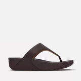 FitFlop LULU Leather Toe-Post Sandals In Brown
