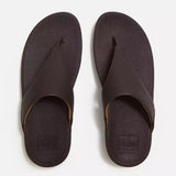 FitFlop LULU Leather Toe-Post Sandals In Brown