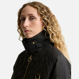 Barbour Tartan Reimagined Icons Tartan Quilted Spey Waxed Jacket In Olive Classic