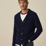 Paul Smith Merino Wool Cardigan In Navy