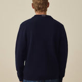 Paul Smith Merino Wool Cardigan In Navy