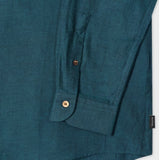 Paul Smith Cotton Flannel Shirt In Teal Blue