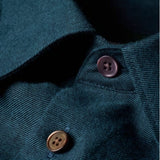 Paul Smith Cotton Flannel Shirt In Teal Blue