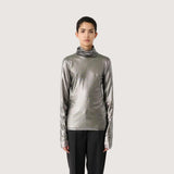MeiMeij Laminated T-shirt In Argento