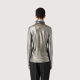 MeiMeij Laminated T-shirt In Argento