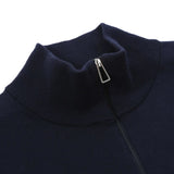 Paul Smith Zip Neck Bad Knitwear Zebra In Navy