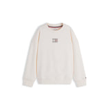 Tommy Hilfiger Rhinestone Crew Neck In Ancient White