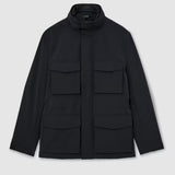 Reiss Glick Four-Pocket Hooded Jacket With Removable Gilet In Navy