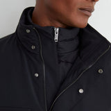 Reiss Glick Four-Pocket Hooded Jacket With Removable Gilet In Navy