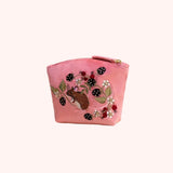 Powder Mini Velvet Pouch Mouse In Pink