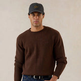 Percival White Glove Boxy Crew Neck Jumper Mohair In Espresso