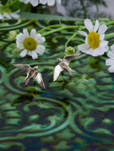 Alex Monroe Flying Swallow Stud Earrings In Silver