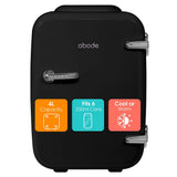 Abode Mini Fridge In Black, 4L