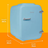 Abode Mini Fridge In Blue, 4L