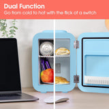 Abode Mini Fridge In Blue, 4L