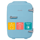 Abode Mini Fridge In Blue, 4L