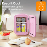 Abode Mini Fridge In Pink, 4L