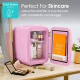 Abode Mini Fridge In Pink, 4L