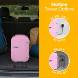 Abode Mini Fridge In Pink, 4L