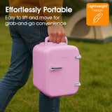 Abode Mini Fridge In Pink, 4L