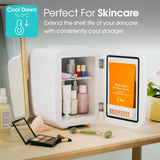 Abode Mini Fridge In White, 4L