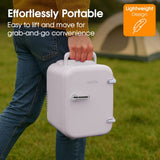 Abode Mini Fridge In White, 4L