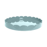 Addison Ross Eau De Nil Round Medium Lacquered Scallop Tray