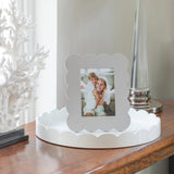 Addison Ross Scalloped Lacquer Photo Frame In Chiffon, 5x7