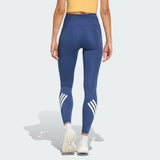 adidas ADI365 CLIMACOOL 3 Stripes Running Full Length Leggings In Tech Indigo
