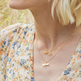 Alex Monroe Dragonfly Necklace in Gold