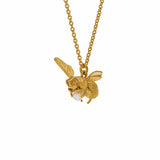 Alex Monroe Flying Bee with Pearl Necklace Gold plate