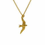 Alex Monroe Flying Swallow Necklace in Gold