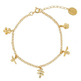 Alex Monroe Garden Gathering Charm Bracelet in Gold