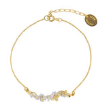 Alex Monroe In-Line Garden Gathering Bracelet with Itsy Bitsy Bee