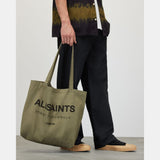 Allsaints Underground Shopper Tote Bag in Green/Black