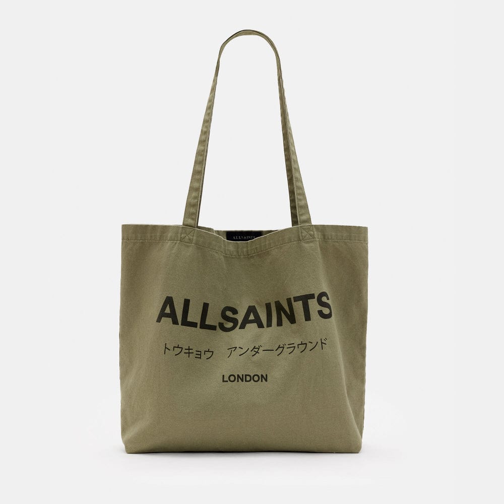 Allsaints Underground Shopper Tote Bag in Green Black