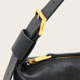 Allsaints Alba Leather Shoulder Bag In Black