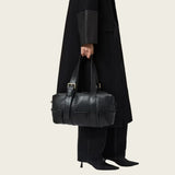 AllSaints Ares Grain Leather Shoulder Bag In Black