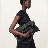 AllSaints Asha Leather Shoulder Bag in Black